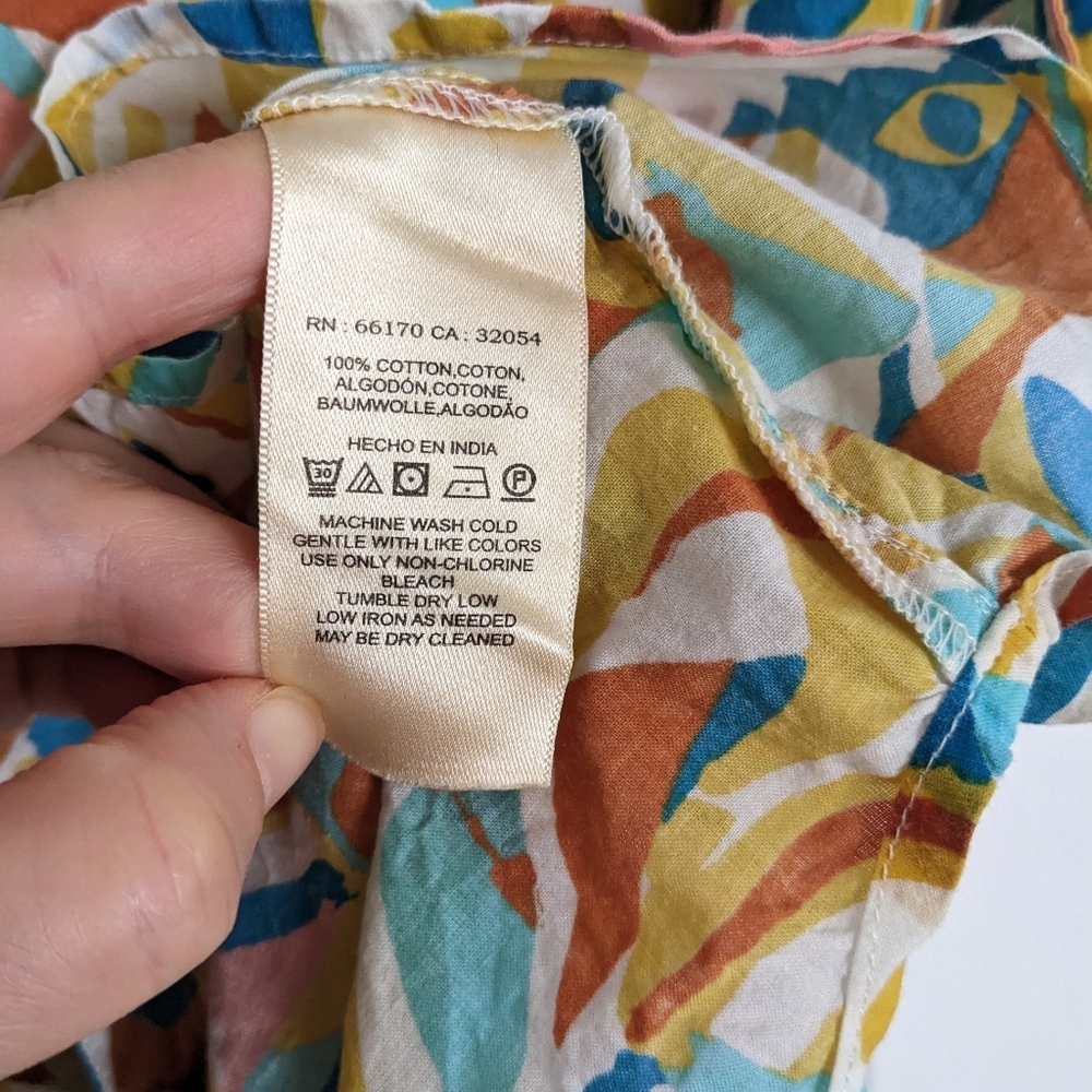 Anthropologie Danielle Kroll Brooklynite Printed Top shirt Medium - Picture 8 of 10